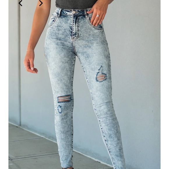 ByEgreis Faded Denim Jeans - Picture 1 of 2